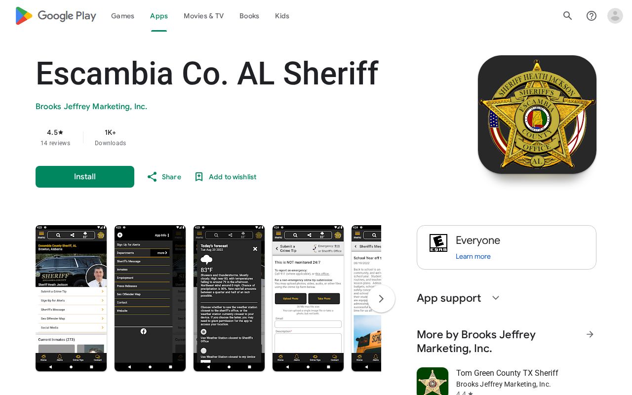 Escambia County sheriff mobile app inmate release access